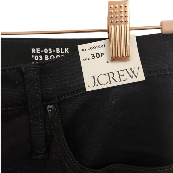 NWT J. Crew Petite Bootcut Jean Black 30P - Picture 7 of 10